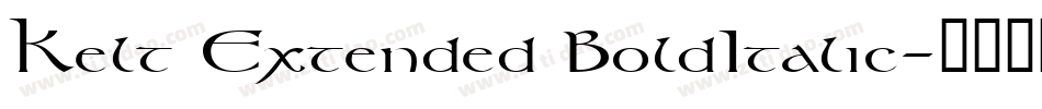 Kelt Extended BoldItalic字体转换